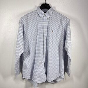 Ralph Lauren Blake Shirt‎ Mens XL Checkered Button Down Long Sleeve Cotton